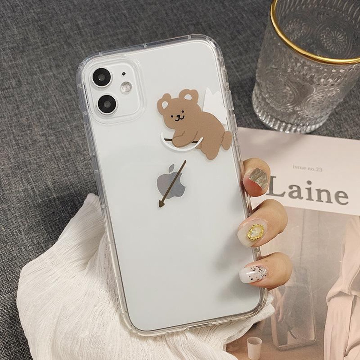 Cupid Bear iPhone Hoesje - TPU - Doorzichtig - iPhone 13promax