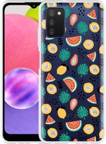 Hoesje Geschikt voor Samsung Galaxy A03s Tropical Fruit