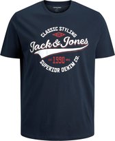 Jack & Jones T-shirt Logo Tee Navy Blazer (Maat: 6XL)