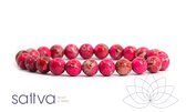 Sattva | Pink Imperial Jasper 8mm mala edelsteen armband in kado zakje