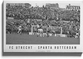 Walljar - FC Utrecht - Sparta Rotterdam '70 - Muurdecoratie - Canvas schilderij