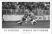 Walljar - FC Utrecht - Sparta Rotterdam '83 - Zwart wit poster met lijst