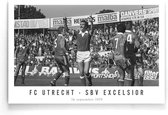 Walljar - FC Utrecht - SBV Excelsior '79 - Zwart wit poster