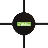 LEDatHOME - Mini cilindrische metalen 4-zijdige gat plafondkap - aansluitdoos