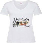 Stedman - Tshirt Dames opdruk - Soul Sista - Blauw - Medium -Ronde hals