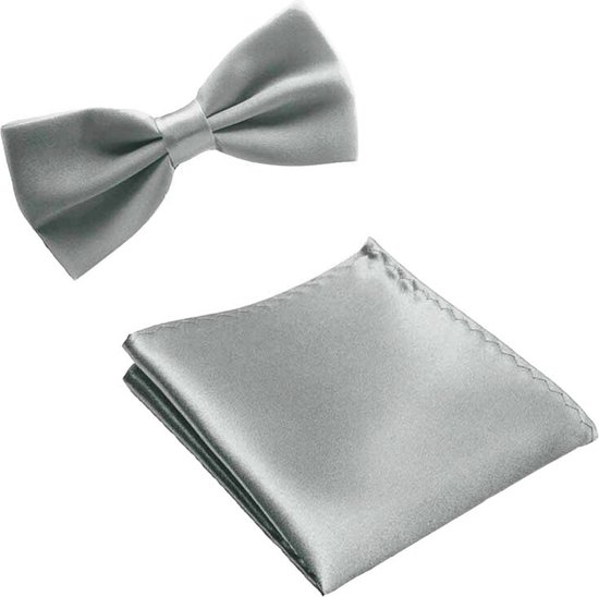 Noeud papillon - inclus - pochette - Argent - Sorprese - noeud - noeud papillon - noeud papillon - pochette - homme
