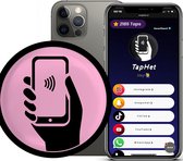 TapHet - Mini ROZE - Jouw Socials Delen Met 1 Tap - NFC Sticker - Digitaal Visitekaartje - Telefoon Sticker - Social Media Marketing - Contactloos - NFC Tags