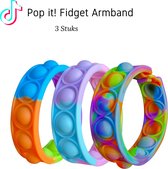 Pop it! Armband - set van 3 - PopIt Bracelet - TikTok Fidget Toys - pop it fidget toy -tiktok made me buy it! - Fidget toys - cadeau voor kinderen -