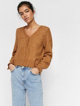 Vero Moda Vest Vmkatie Queen Ls V-neck Cardigan Ga 10253270 Tobacco Brown/ W Melange Dames Maat - XS