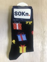 SOKn. trendy sokken *APEN EN BANANEN* maat 35-41 (ook leuk om kado te geven)