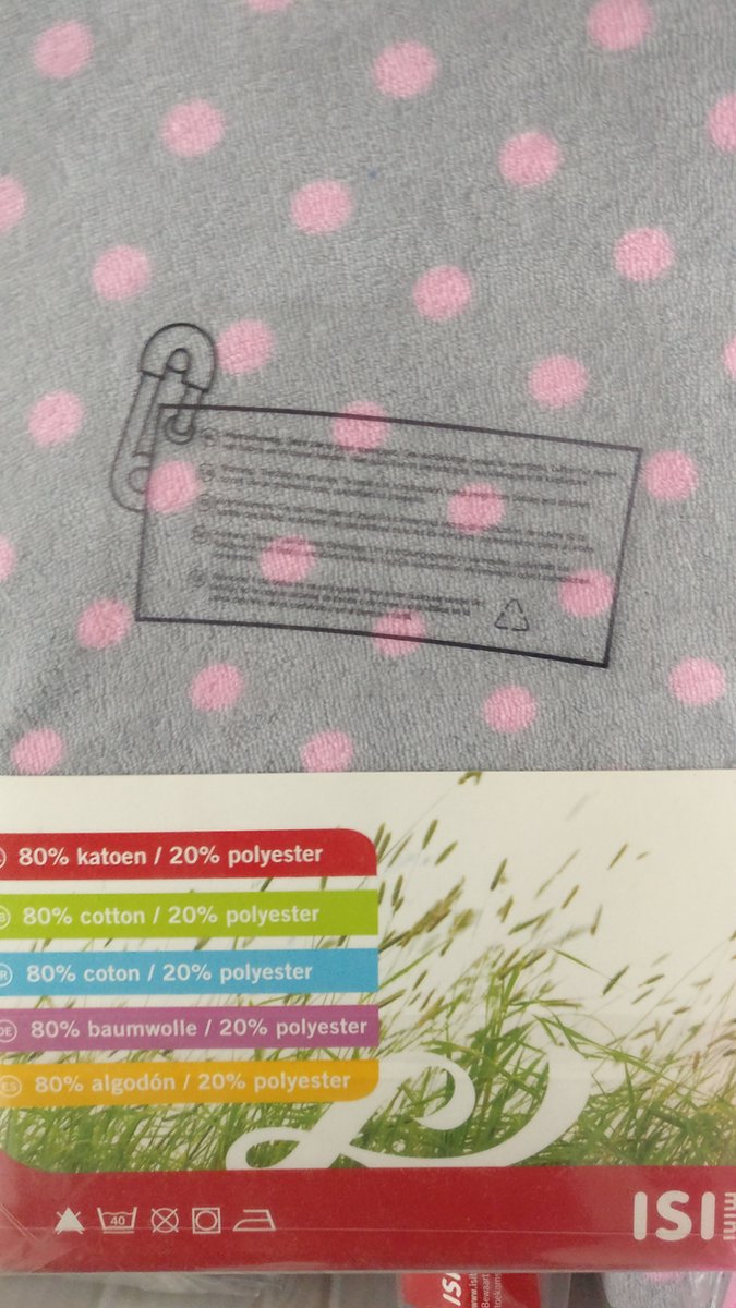 ISI Mini Aankleedkussenhoes Grijs met Roze Stippen