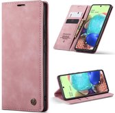 Casemania Hoesje Geschikt voor Samsung Galaxy S21 FE Pale Pink - Portemonnee Book Case
