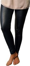 Dames Lederen Legging leather look | Kunstleer Legging | Zwart - Maat Smal/Medium