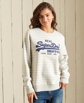 Superdry Dames Trui Gestreept Vintage Logo Source sweatshirt met ronde hals