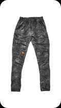 Broek jeans wijd zwart 10 cm langer