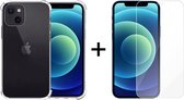 iPhone 13 Mini hoesje shock proof case apple transparant - 1x iPhone 13 Mini Screen Protector