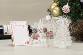 3D Pop up Kerstkaart Dreaming of a white Christmas met berichtenpaneel