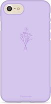 iPhone 7 hoesje TPU Soft Case - Back Cover - Lila / veldbloemen