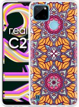 Realme C21Y Hoesje Sterbloem Mandala - Designed by Cazy