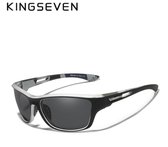 KingSeven Zwart/Wit - Sports met UV400 en polarisatie filter - Z203