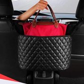 Multifunctionele Auto Net Pocket Premium PU Lederen Handtas Houder Auto Tas Opslag Organizer Tussen Voorstoelen Huisdieren Hond Kids Barrier Stoorstop voor SUV's, Auto's, Vrachtwag