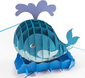 Hartensteler - 3D Pop-Up Wenskaart - Walvis Kaart - Whale Pop-Up Card