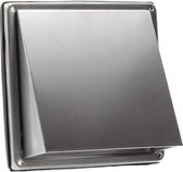 Grille de façade inox avec volet Ø100mm