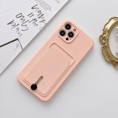 Roze iPhone Hoesje met Pasjeshouder - iPhone 11 Pro Max