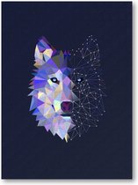 Abstracte Wolf - 500 Stukjes puzzel voor volwassenen - Minimalist - Dieren