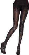 Pretty Polly Paint Splatter Tights - Black - One Size