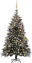 Huis en Tuin Depot Kunstkerstboom Met Led'S, Kerstballen En Sneeuw 240 Cm Pvc Pe