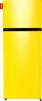 Réfrigérateur COOLER MEDIUM-FYEL Combi Top, F, 164+41l, façade brillante Yellow lucide