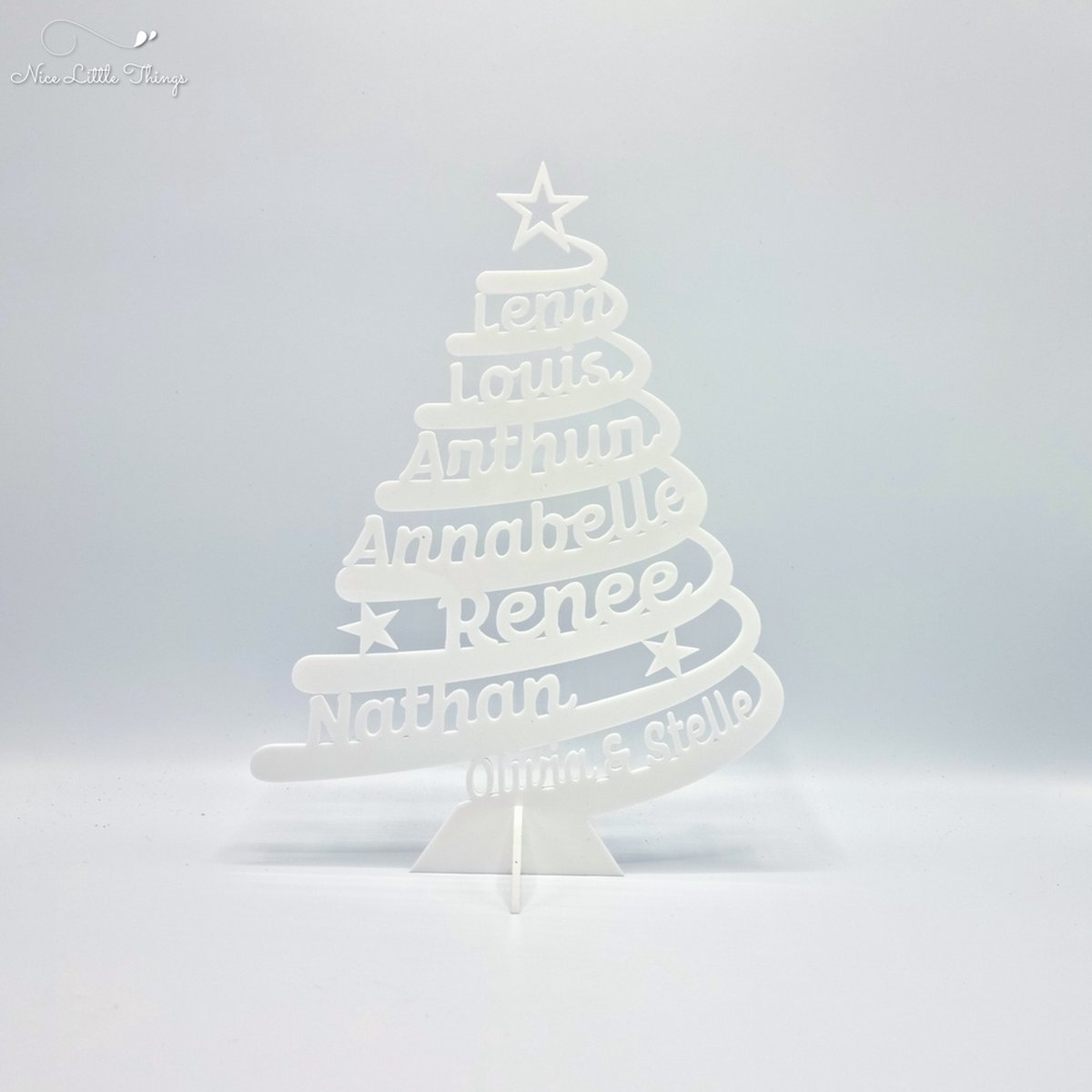 [Nice Little Things] - Familie Kerstboom - Kunststof - Wit