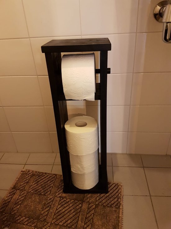 Toilet- Rolhouder- Staand -hout