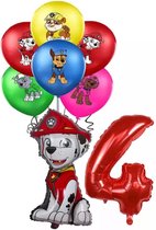 PAW Patrol Ballonnen Paw Patrol Chase - Ballonnen Verjaardag - Decoratie 4 jaar