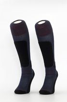 NeS Wintersportsokken - Maat 39-41 - Unisex - 2 pack-  Zwart - Raf Blauw