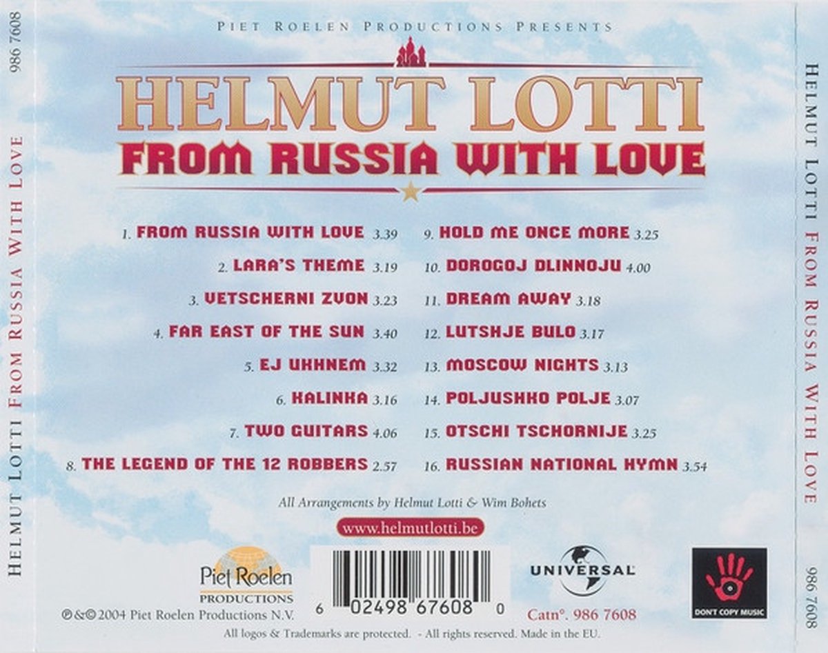 CD HELMUT LOTTI, Helmut Lotti | CD (album) | Musique | bol.com