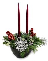 Kerstdecoratie arrangement bourdeaux rood handgemaakt! [Winter - Kerst - Hygge - Naturel - Chic - Luxury - Scandinavisch - Slow living]