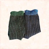 Jobo By JET - Glitter sokken set - 2 pack - 2 paar sokken - Groen - Blauw - One size