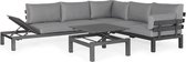 SUNS Vita hoek loungeset 4 delig verstelbaar wased grey / matt royal grey armleuning links