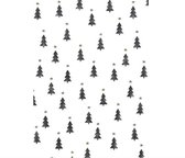 Kerst - Christmas - Wit / Zwart / Goud - Boom / Kerstboom - Tree - Papieren - Traktatiezakjes - Uitdeelzakjes - Feestzakjes - Snoepzakjes - Papier - 12 x 19 cm | Kerstfeest | Trakt