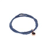Biba glasparel armbandjes rosé blauw