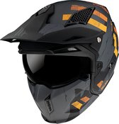 MT Streetfighter SV Skull helm mat grijs oranje XL
