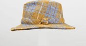Hoed - Harris Tweed-geel mix-winter-maat: 61 cm