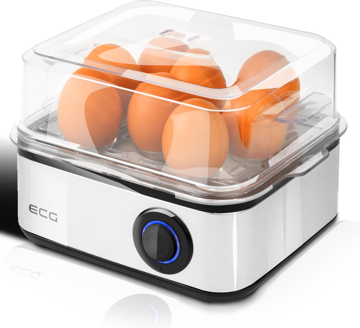 Eierkoker - Eierkoker electrisch - Geschikt voor 8 eieren - RVS - Adler