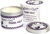 Soy wax Geurkaars in Blik - Parma Violet - 200ml - Veganistisch - 30 Branduren