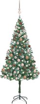 Huis en Tuin Depot Kunstkerstboom Met Led'S, Kerstballen En Dennenappels 180 Cm
