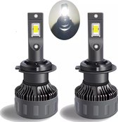 H7 LED lampen Hoge Lumen 6000k Helder Wit licht (set 2 stuks) CANBUS EMC adapter, Extra Fel Wit licht, CSP LED CHIP 100 Watt Auto, Dimlicht - Grootlicht – Mistlicht -Koplampen - Au