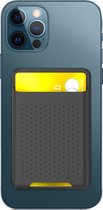 YONO Kaarthouder Siliconen geschikt voor Apple iPhone 14 / 13 / 12 - Magnetische Pasjeshouder Mag-safe - Slim Wallet - Zwart