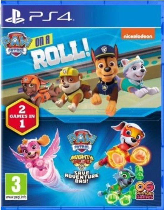 Paw Patrol On a Roll + Paw Patrol Mighty Pups Save Adventure Bay! /ps4